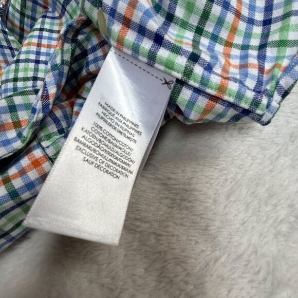 Ralph Lauren Mens Multicolor Gingham Button-Down Shirt Large Cotton Long Sleeve - Picture 4 of 8